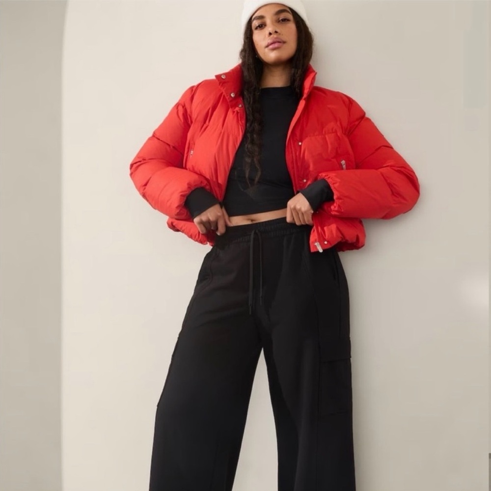 Athleta Summit Cropped Puffer Jacket Winter Down … - image 1